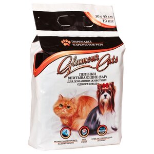 Пеленки для собак впитывающие Glamour Cats SAP 45х30 см (фото modal nav 1)