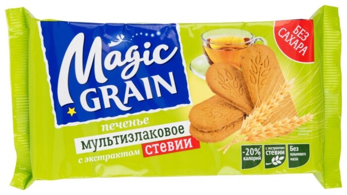 Печенье Magic Grain с экстрактом стевии, 150 г (фото modal 1)