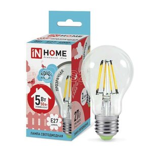 Лампа In Home E27 A60 5Вт 4000K (фото modal nav 7)