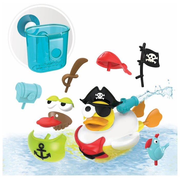 Игрушка для ванной Yookidoo Утка-пират с водометом и аксессуарами (40170) (фото modal 2)