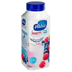 Питьевой йогурт Valio черника-малина 0.4%, 330 г (фото modal nav 1)