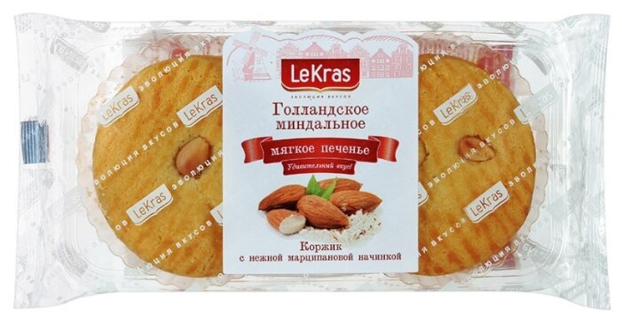 Печенье LeKras голландское миндальное Коржик, 215 г (фото modal 1)