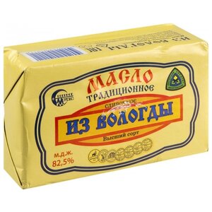 Из Вологды Масло сливочное традиционное 82.5%, 180 г (фото modal nav 1)