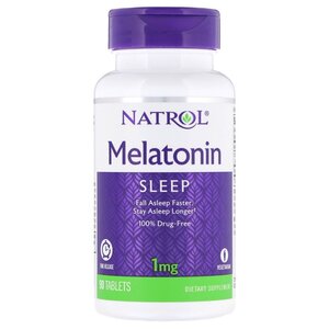 Мелатонин Natrol Melatonin 1 mg Time Release (90 таблеток) (фото modal nav 1)