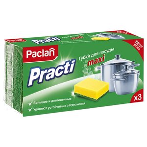 Губка для посуды Paclan Practi Maxi 3шт (фото modal nav 1)