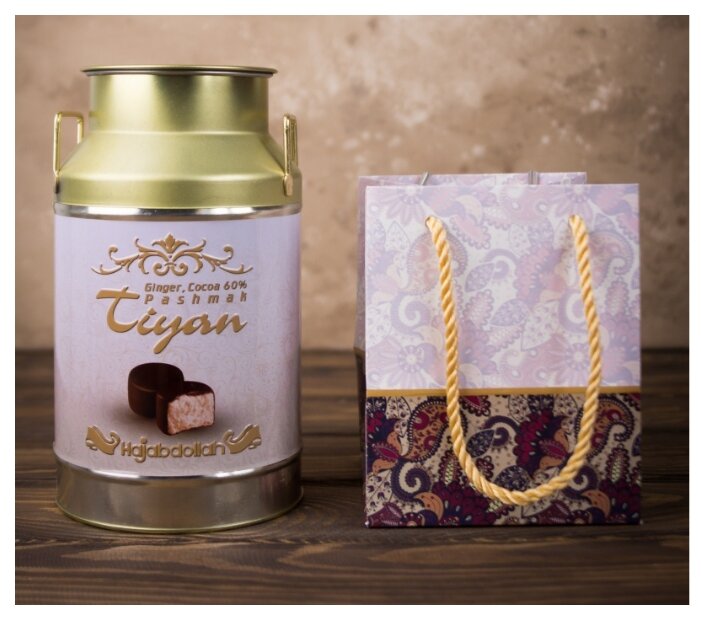 Набор конфет Hajabdollah Tiyan из пашмалы c имбирем в шоколадной глазури и со вкусом горького шоколада 300 г (фото modal 4)