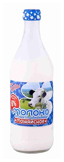 Молоко Можайское стерилизованное 6%, 0.45 л (фото modal 1)