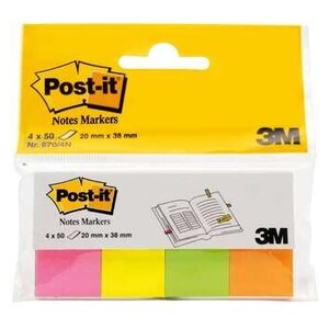 Post-it Закладки, 20 мм, 4 цвета, 50 штук (670-4N) (фото modal nav 1)