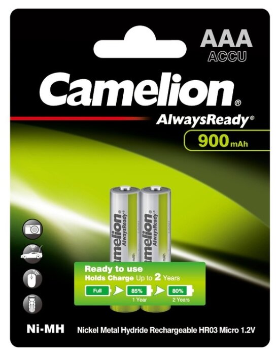 Аккумулятор Ni-Mh 900 мА·ч Camelion Always Ready AAA (фото modal 2)