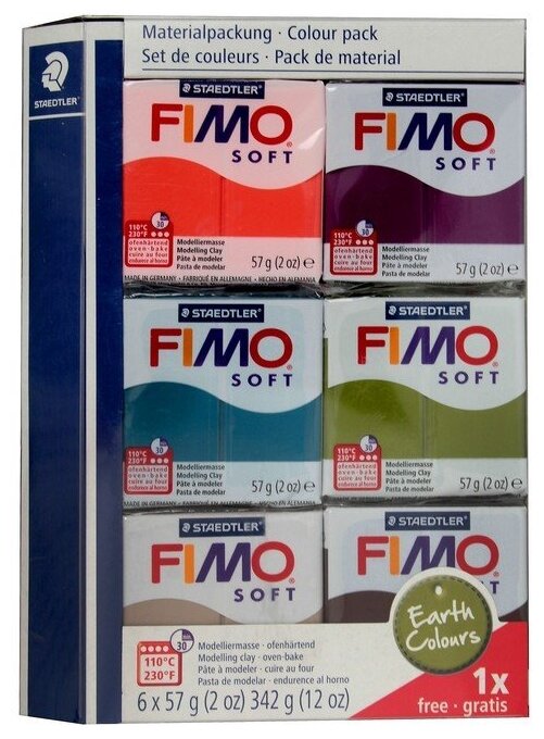 Полимерная глина FIMO Soft Набор Цвета земли (8023 27) (фото modal 1)