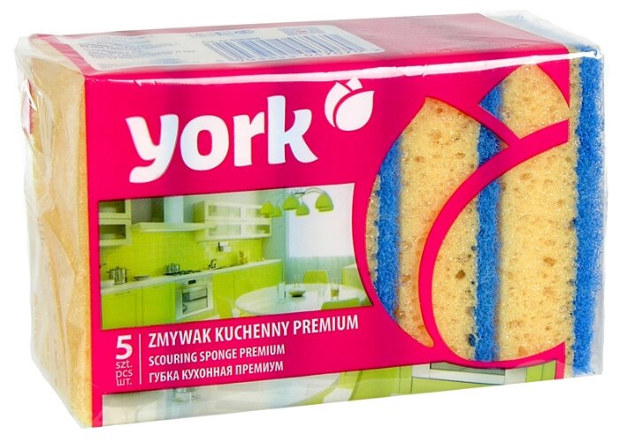 Губки для посуды YORK Премиум 5 шт (фото modal 1)
