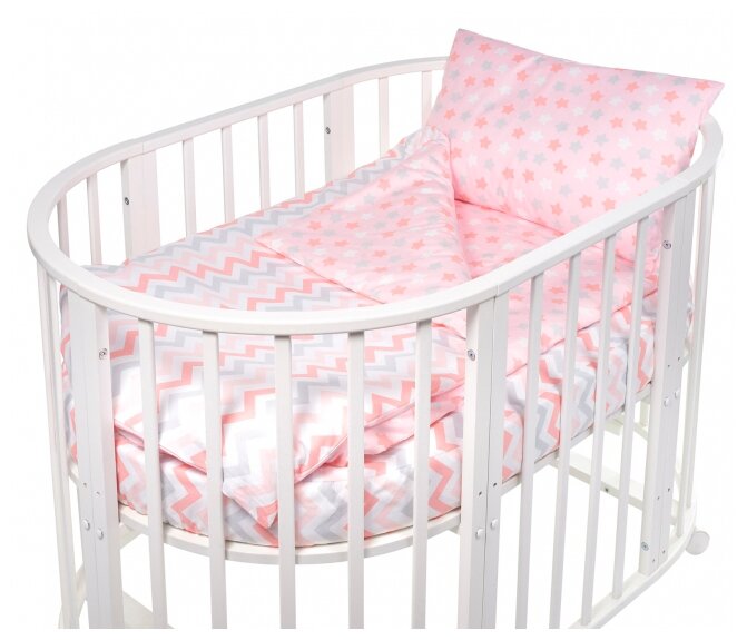 SWEET BABY комплект в овальную кроватку Colori (4 предмета) (фото modal 4)