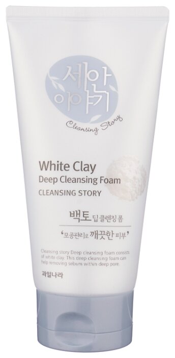 Welcos пенка для умывания Cleansing Story White Clay (фото modal 1)