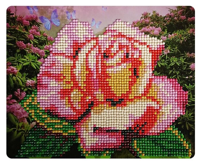 Color Kit Набор алмазной вышивки Нежная роза (M005) 21х17 см (фото modal 1)