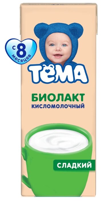 Биолакт Тёма детский сладкий (с 8-ми месяцев) 3.2%, 208 г (фото modal 1)