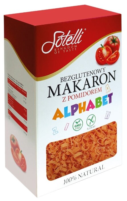 Sotelli Макароны Alphabet с томатом gluten free, 400 г (фото modal 1)