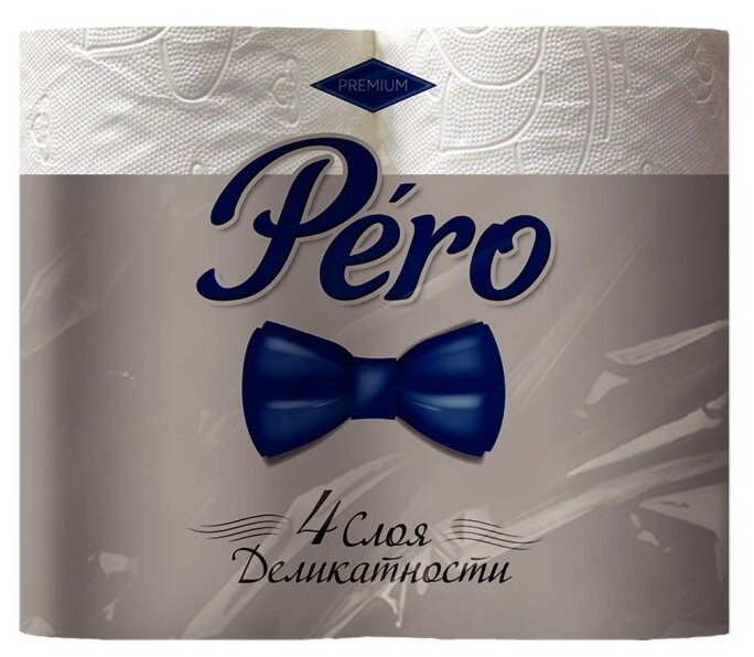 Туалетная бумага Pero Premium белая четырёхслойная (фото modal 2)