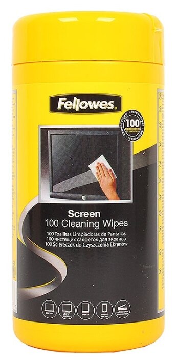 Fellowes Screen Cleaning Wipes влажные салфетки 100 шт. для экрана, для ноутбука (фото modal 2)