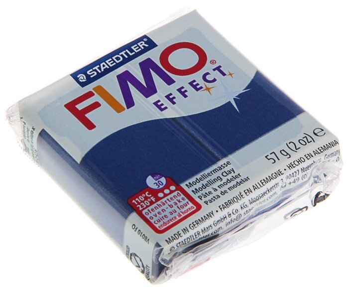 Полимерная глина FIMO Effect запекаемая синий металлик (8020-38), 57 г (фото modal 2)