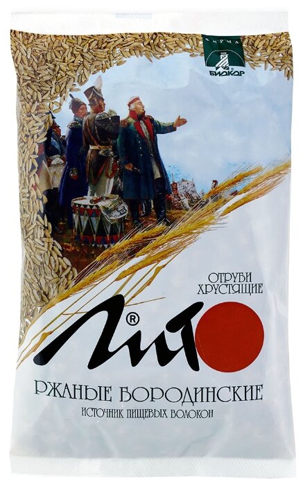 Отруби Лито ржаные хрустящие с кальцием Бородинские, 200 г (фото modal 1)