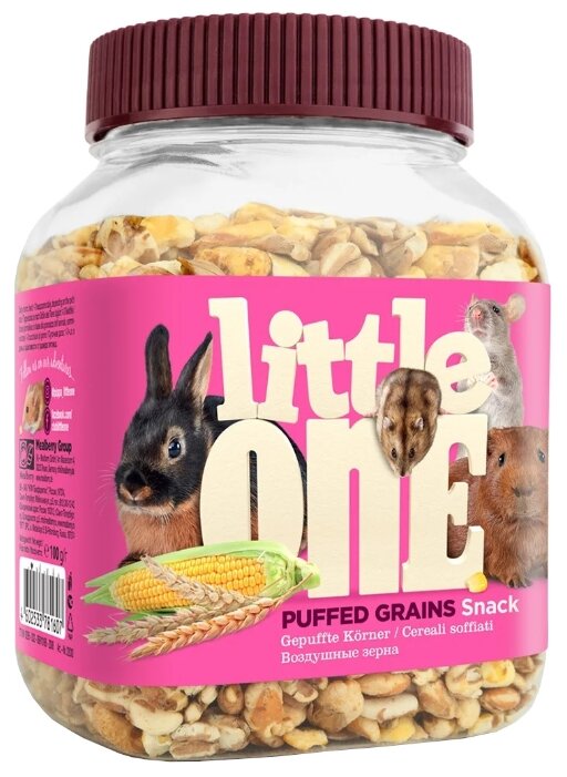 Лакомство для кроликов, грызунов Little One Snack Puffed grains (фото modal 1)