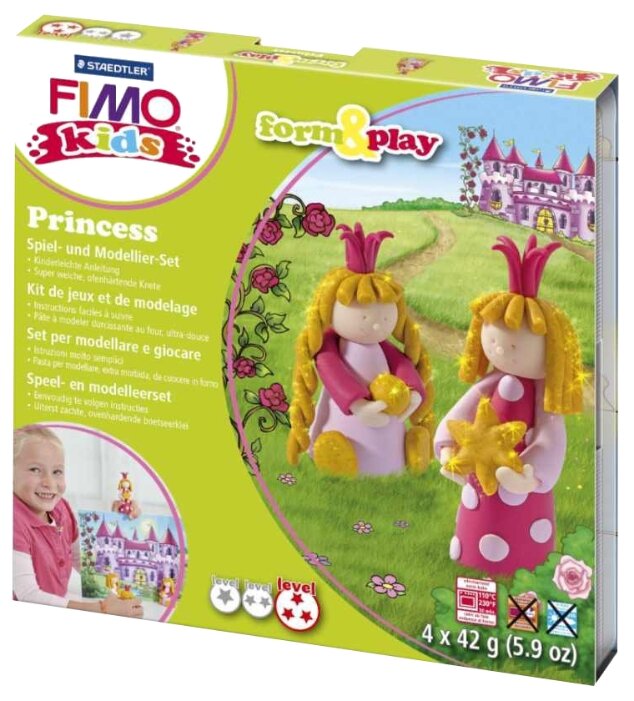 Полимерная глина FIMO kids form&play Детский набор Принцесса (8034 06 LZ) (фото modal 1)
