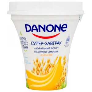 Питьевой йогурт Danone Супер-завтрак со злаками, семенами и бананом 2.6%, 235 г (фото modal nav 1)