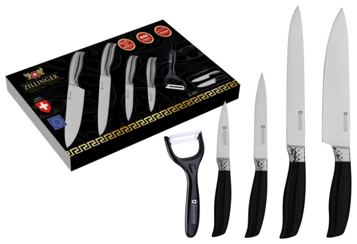 Набор Zillinger 4 ножа и овощечистка ZL-847 (фото modal 2)