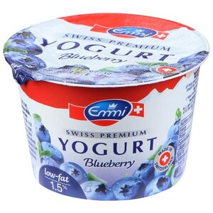 Йогурт Emmi swiss premium с черникой 1.5%, 100 г (фото modal nav 1)
