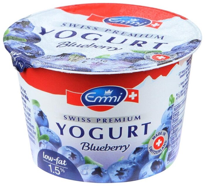 Йогурт Emmi swiss premium с черникой 1.5%, 100 г (фото modal 1)