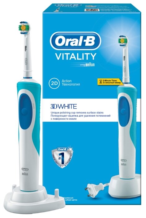 Электрическая зубная щетка Oral-B Vitality 3D White (фото modal 2)