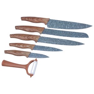 Набор Satoshi Kitchenware Алмаз 5 ножей и овощечистка (фото modal nav 1)