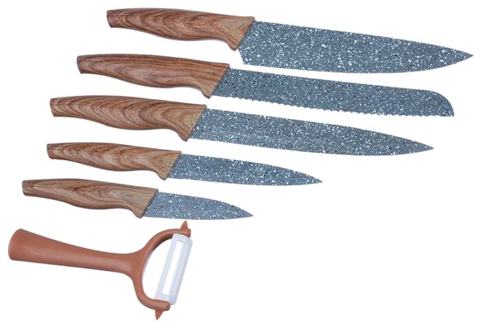 Набор Satoshi Kitchenware Алмаз 5 ножей и овощечистка (фото modal 1)