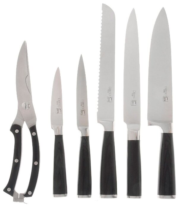 Набор MARVEL Professional knives series 5 ножей и ножницы с подставкой (фото modal 2)