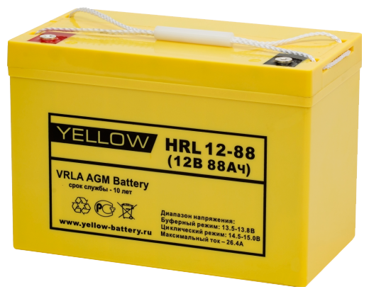 Аккумуляторная батарея YELLOW HRL 12-88 90 А·ч (фото modal 1)