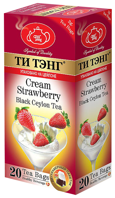 Чай черный Ти Тэнг Cream strawberry в пакетиках (фото modal 1)
