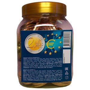 Фигурный шоколад КОРТЕС Шоколадные монеты 2 евро, коробка (фото modal nav 1)
