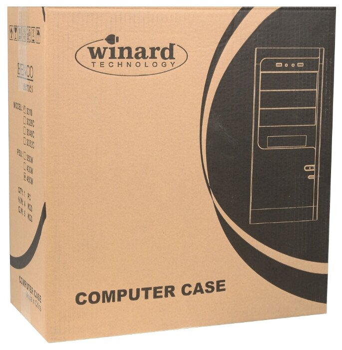 Компьютерный корпус Winard 3010B w/o PSU Black (фото modal 6)