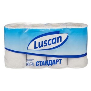Туалетная бумага Luscan Standart белая двухслойная (фото modal nav 2)
