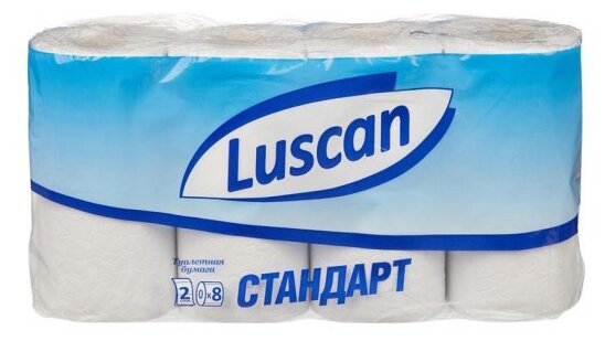 Туалетная бумага Luscan Standart белая двухслойная (фото modal 2)