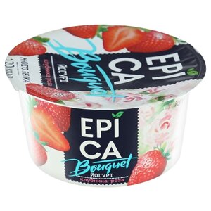 Йогурт EPICA bouquet клубника роза 4.8%, 130 г (фото modal nav 1)