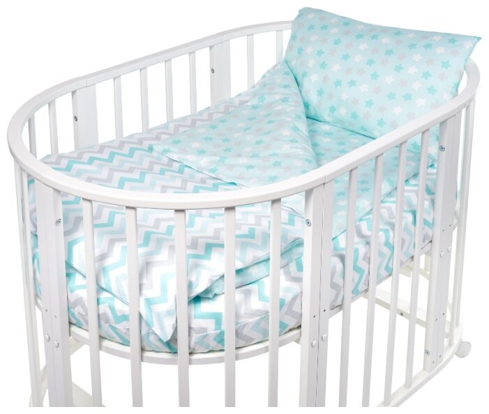SWEET BABY комплект в овальную кроватку Colori (4 предмета) (фото modal 1)