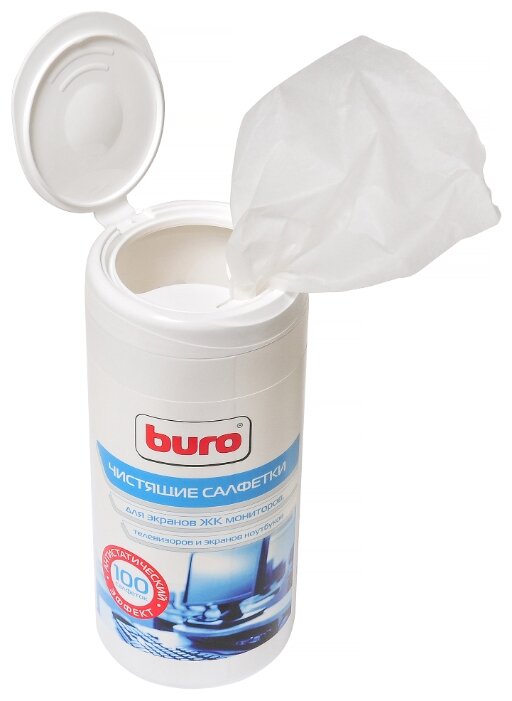Buro BU-Tscreen влажные салфетки 100 шт. для экрана, для ноутбука (фото modal 2)