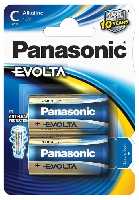 Батарейка C Panasonic Evolta LR14EGE (фото modal 1)
