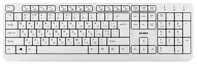 Клавиатура и мышь SVEN KB-S330C White USB (фото modal 2)