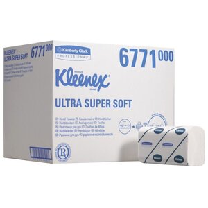 Полотенца бумажные Kleenex Ultra Super Soft 6771 трёхслойные белые в пачках (фото modal nav 2)
