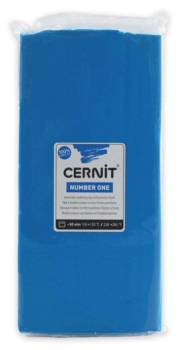 Полимерная глина Cernit Number one голубая (200), 500 г (фото modal 1)