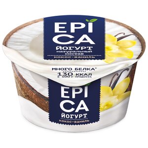 Йогурт EPICA натуральный кокос и ваниль 6.3%, 130 г (фото modal nav 1)