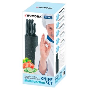 Набор AURORA 5 ножей с подставкой (фото modal nav 3)