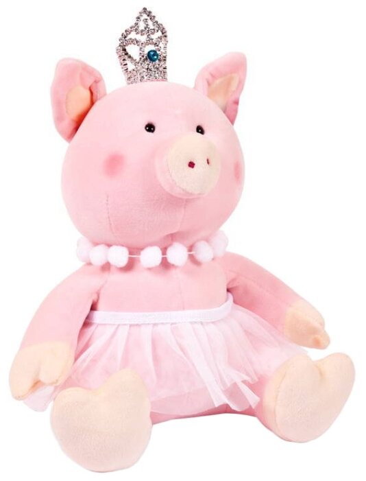 Мягкая игрушка ABtoys Свинка принцесса с короной 22 см (фото modal 1)